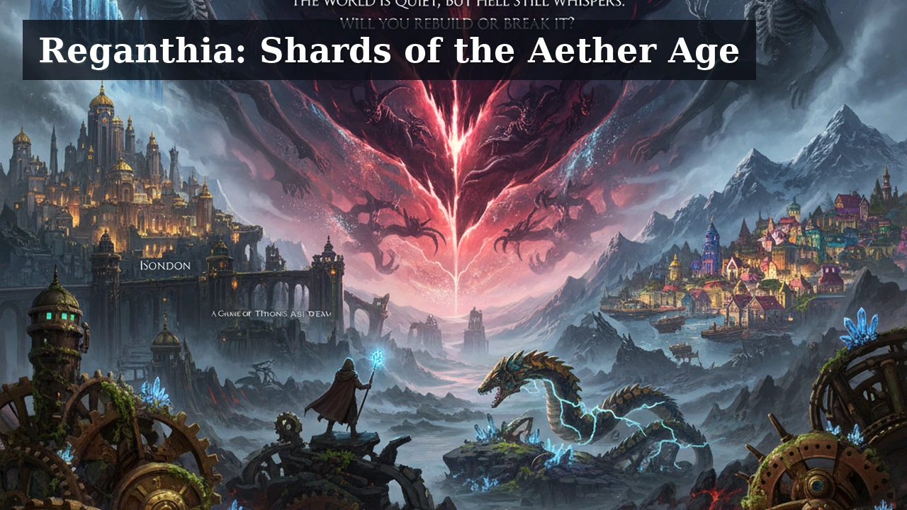Reganthia: Shards of the Aether Age — key art